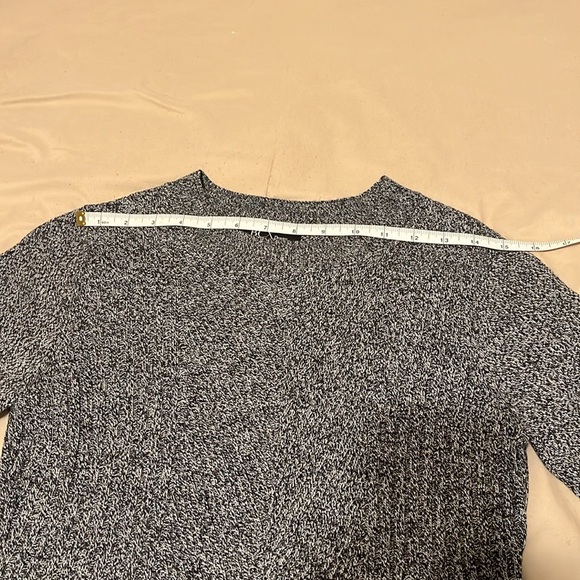 BCX Womens Gray & Black Ribbed Long Sleeve Above The Knee Sweater Dress S\M. NWT - Picture 7 of 12